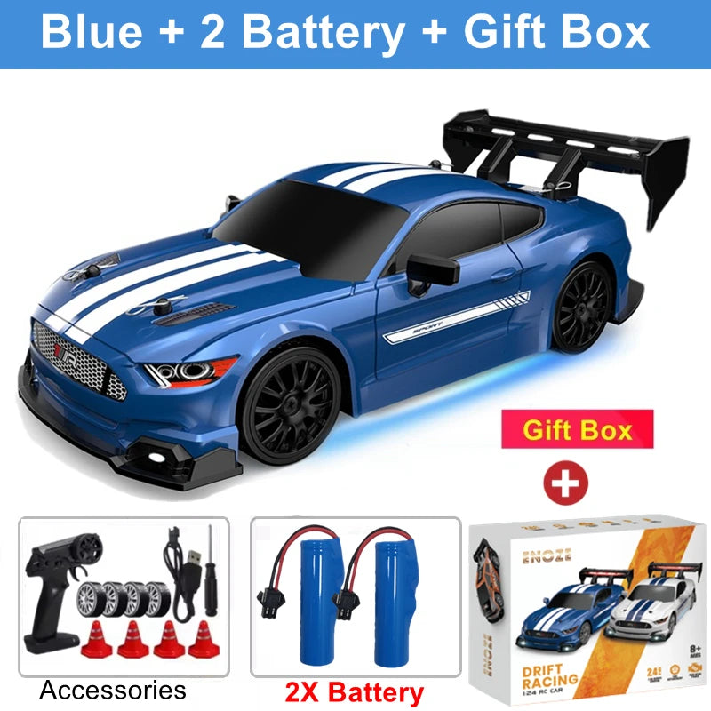 1:24 4WD RC Drift Racing Car with LED Lights – High Speed Remote Control Car