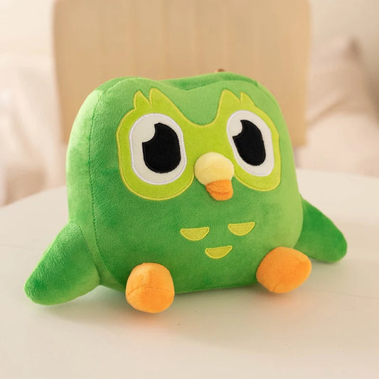 Green Owl Plush Toy – Cute Cartoon Owl Plushie Pillow 30cm