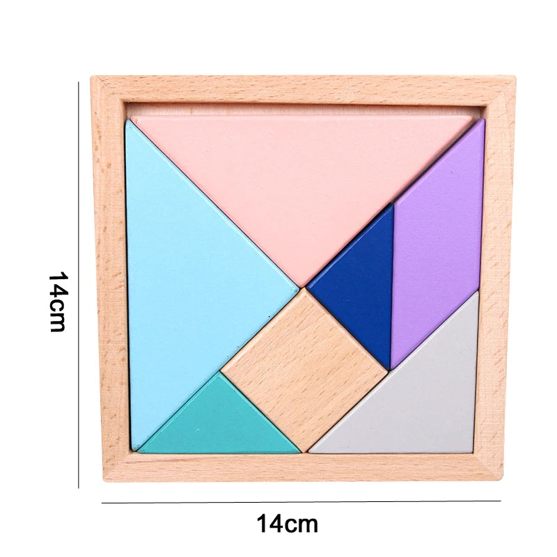 Wooden Baby Puzzles 3D Early Learning Educational Toy