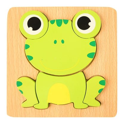 Wooden Animal Puzzle 3D Montessori Educational Toy