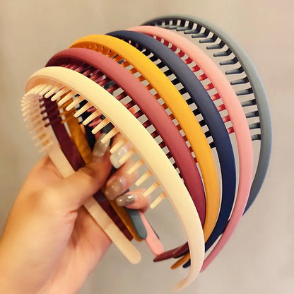 Women Hair Headband Matte Toothed Hair Hoop Fashion Accessory