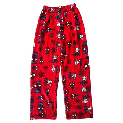 Anime Pajama Pants Y2K Flannel Cartoon Sleep Bottoms