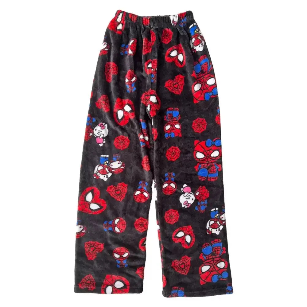 Anime Pajama Pants Y2K Flannel Cartoon Sleep Bottoms