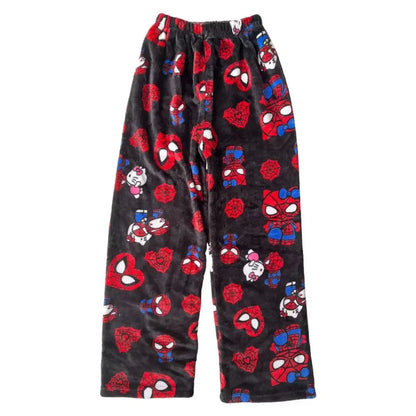 Anime Pajama Pants Y2K Flannel Cartoon Sleep Bottoms