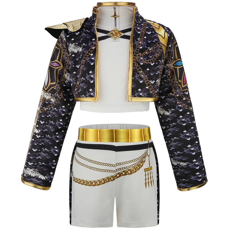 Girls Cosplay Costume Set 3PCS Kids Carnival Party Outfit