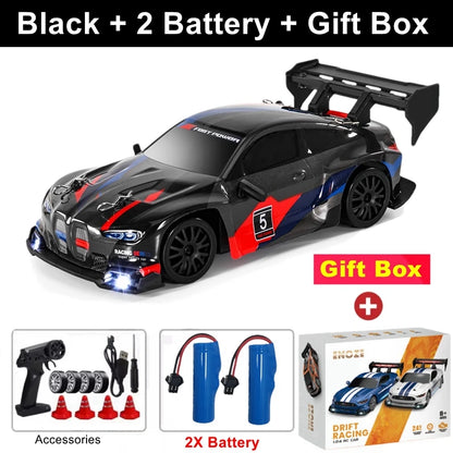 1:24 4WD RC Drift Car with LED Lights – High Speed Remote Control Racing Car