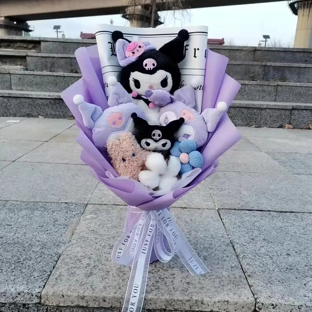 Plush Flower Bouquet with Rose Design
