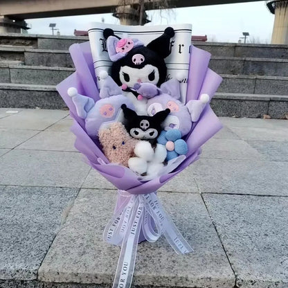 Plush Flower Bouquet with Rose Design