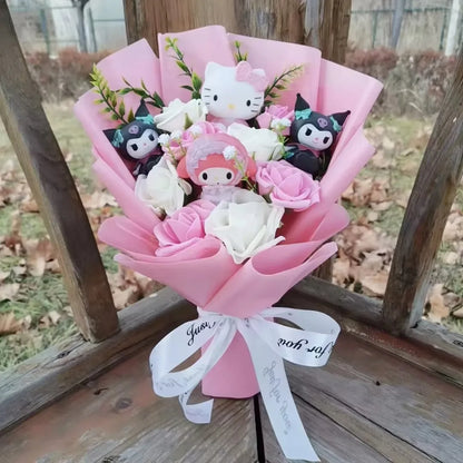 Plush Flower Bouquet with Rose Design