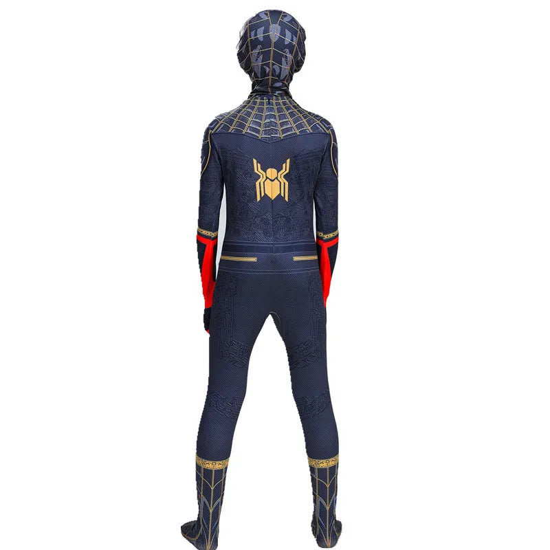 Kids Spider Superhero Costume with Mask Halloween Jumpsuit