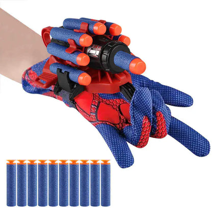 Spider Web Shooter Toy Glove Set with Foam Web Launcher