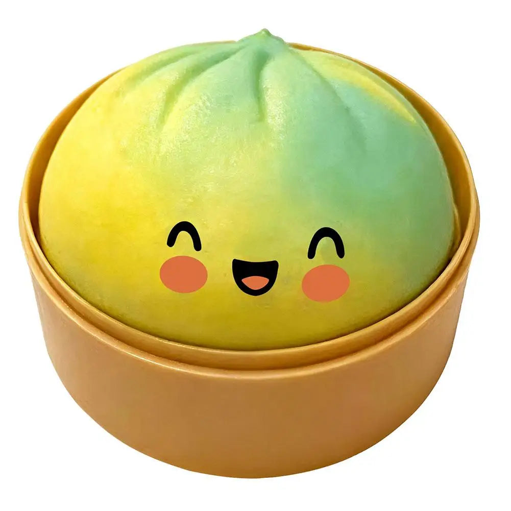 Dumpling Squeeze Toy – Soft Squishy Fidget Toy with Steamer