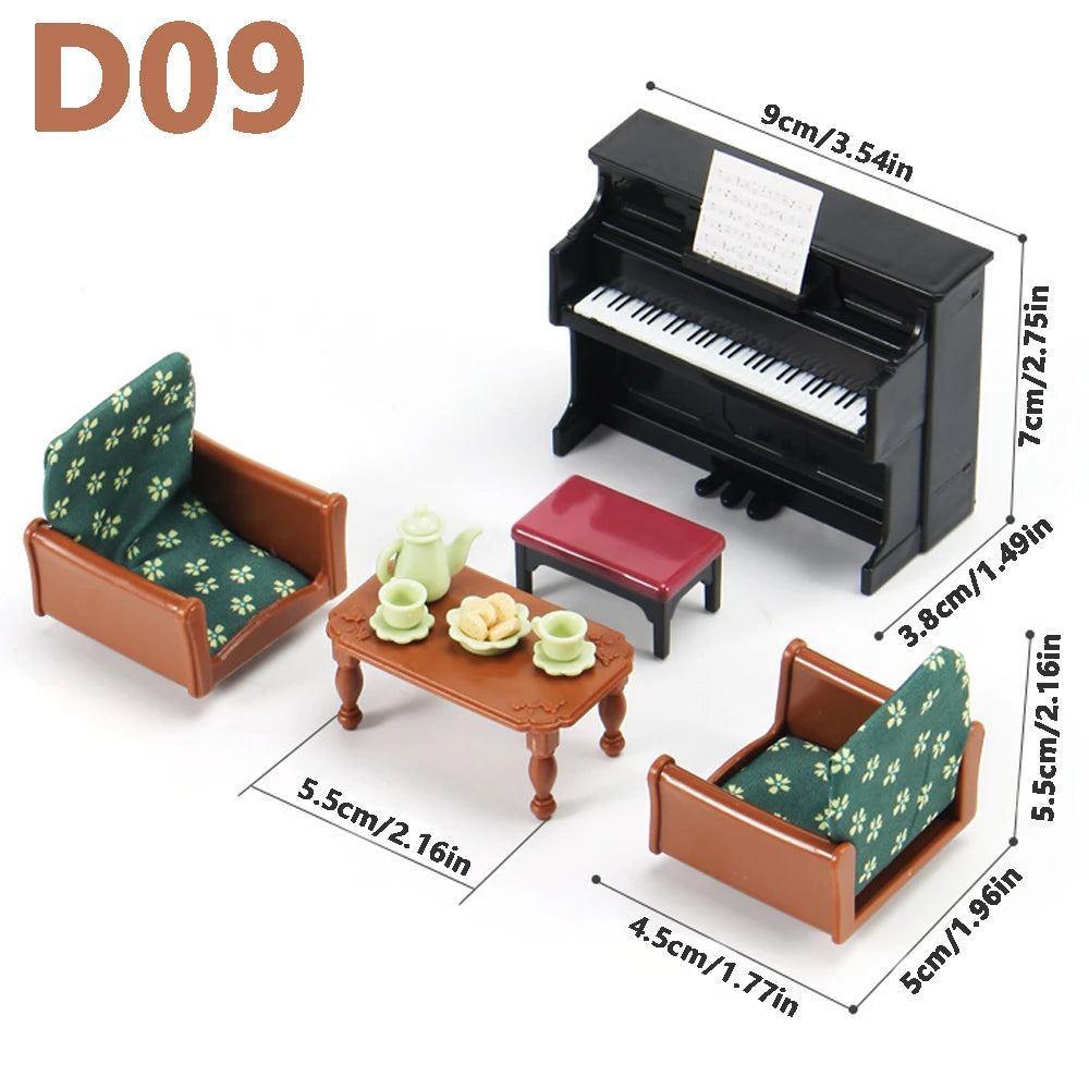 Miniature Dollhouse Furniture 1:12 Pretend Play Accessories
