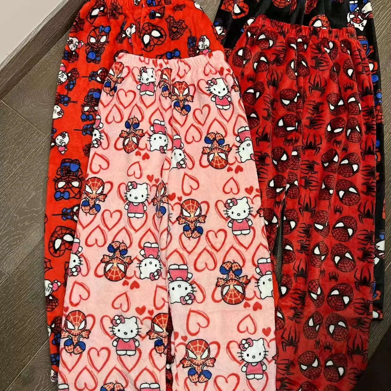Anime Pajama Pants Y2K Flannel Cartoon Sleep Bottoms