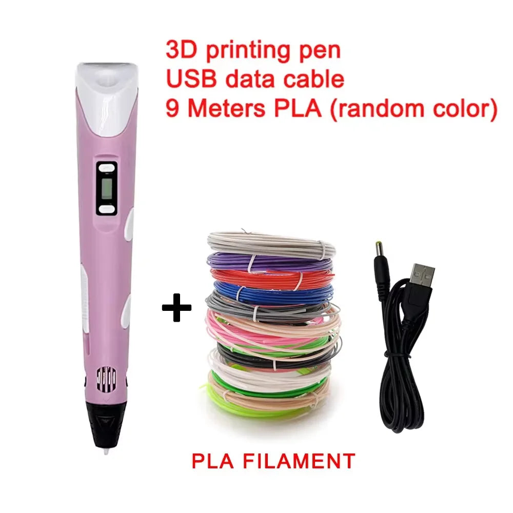 3D Printing Pen with PLA Filament for Creative Drawing