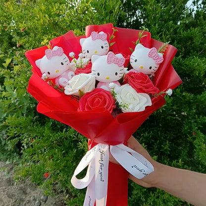 Plush Flower Bouquet with Rose Design