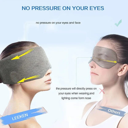 Blackout Sleep Mask – Cotton Eye Cover for Side Sleepers