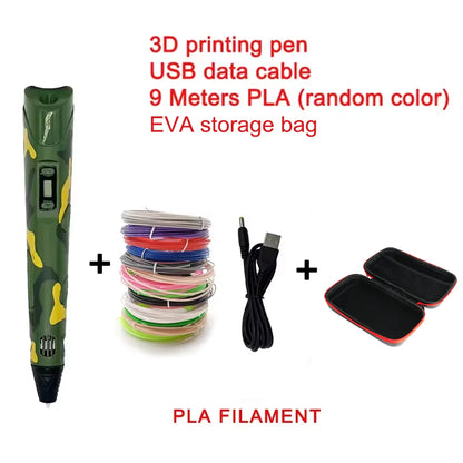 3D Printing Pen with PLA Filament for Creative Drawing