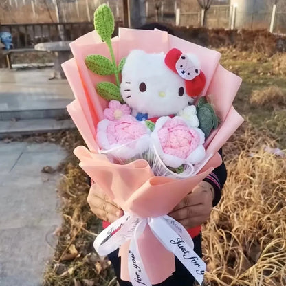 Plush Flower Bouquet with Rose Design