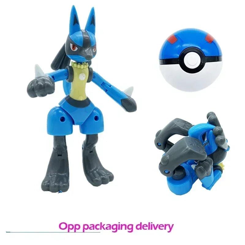 Pokémon Figure Toy Deform Poke ball Action Figure Set