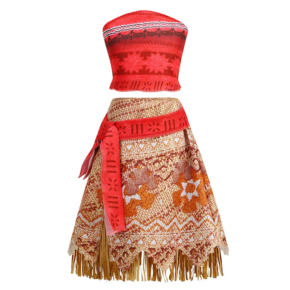 Moana 2 Dress for Girls Princess Costume with Accessories