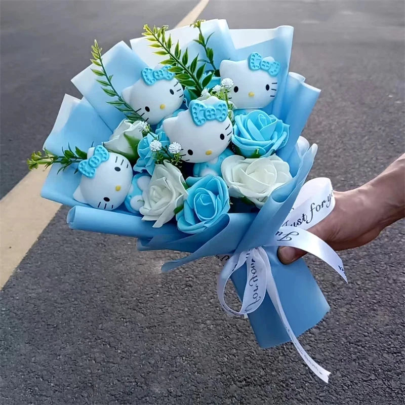 Plush Flower Bouquet with Rose Design