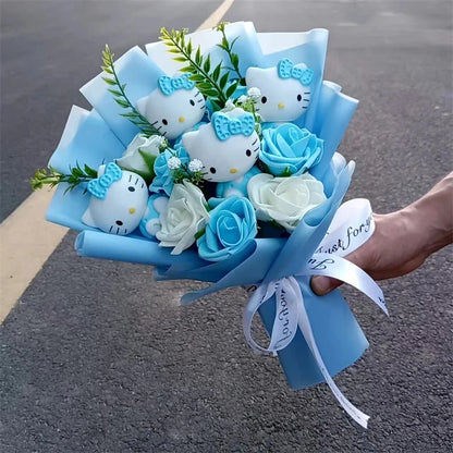 Plush Flower Bouquet with Rose Design