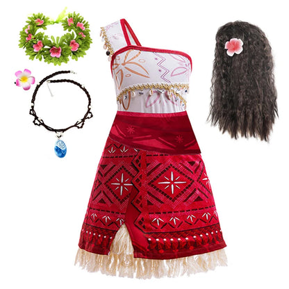 Moana 2 Dress for Girls Princess Costume with Accessories