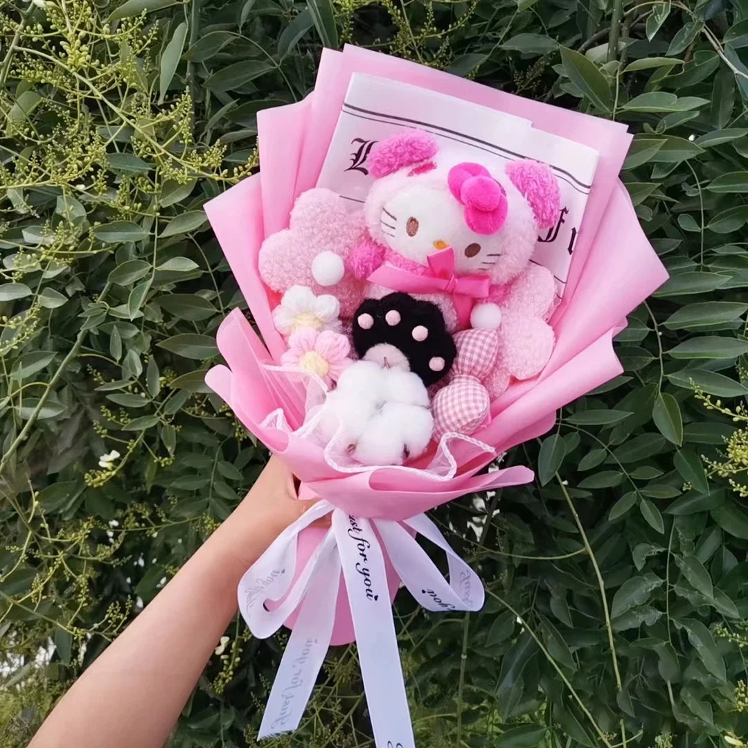 Plush Flower Bouquet with Rose Design