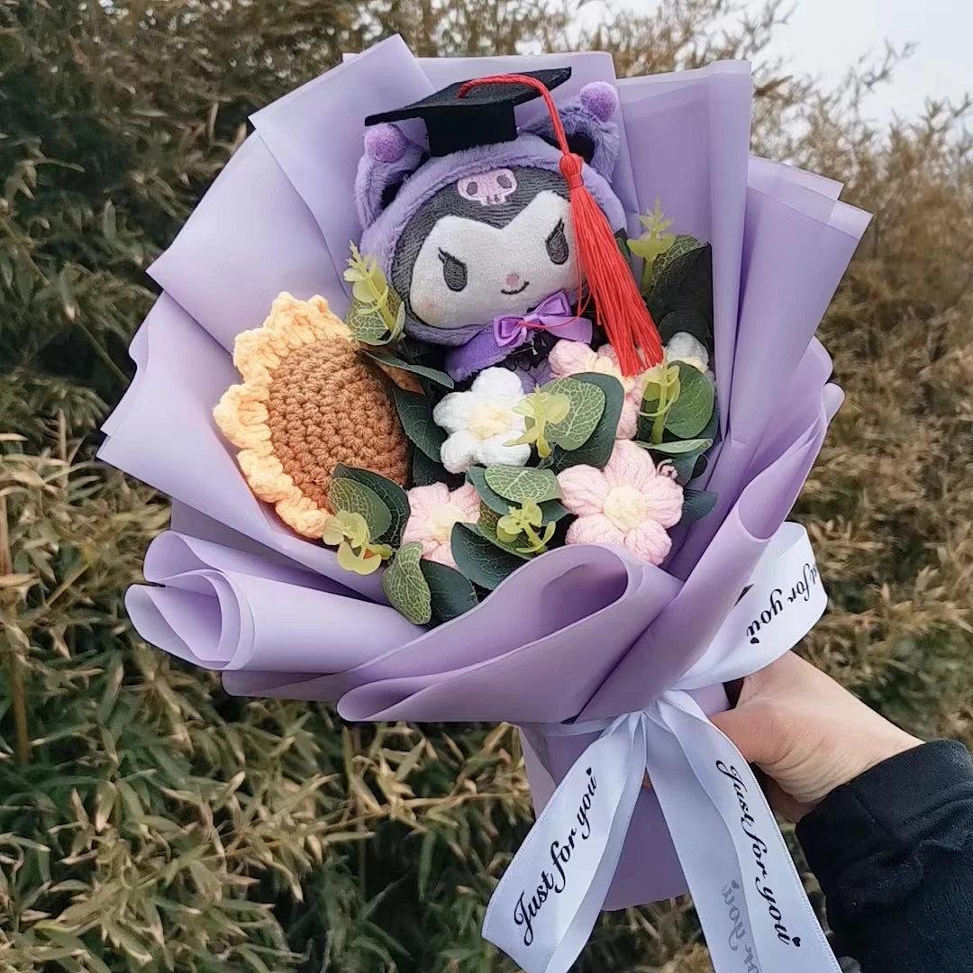 Plush Flower Bouquet with Rose Design