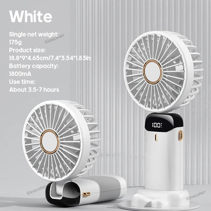 USB Handheld Mini Fan Rechargeable Foldable Neck Fan