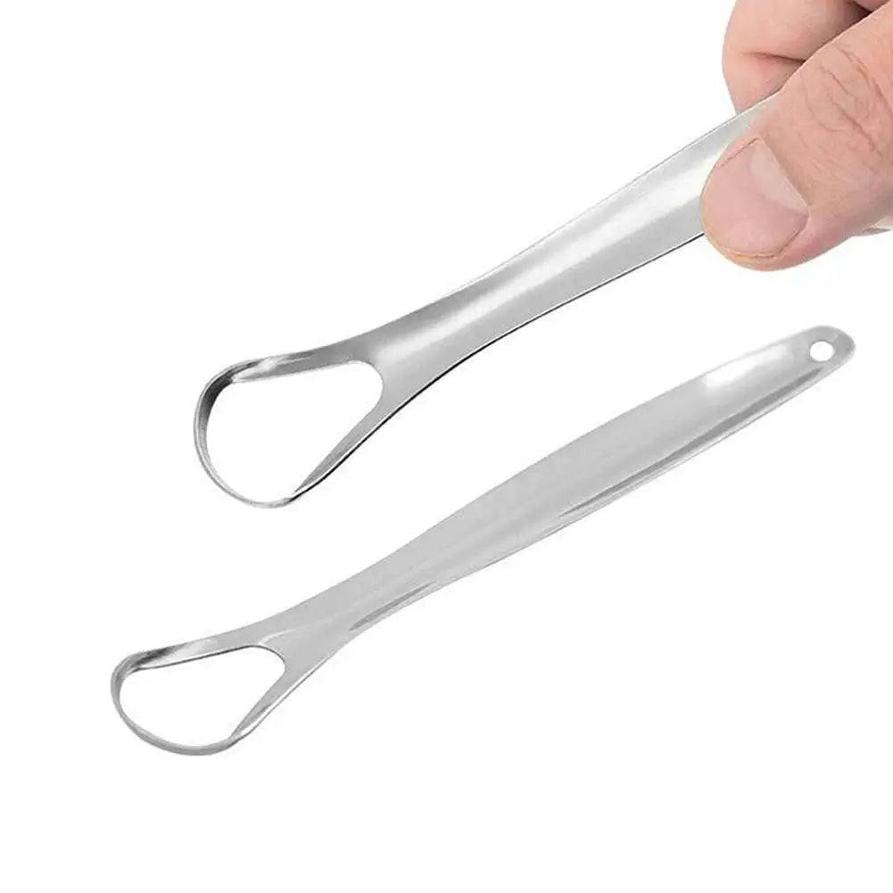Stainless Steel Tongue Scraper Reusable Oral Hygiene Cleaner