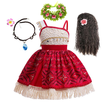 Moana 2 Dress for Girls Princess Costume with Accessories