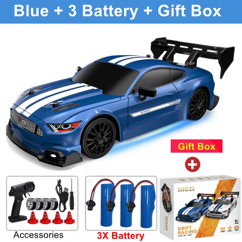 1:24 4WD RC Drift Racing Car with LED Lights – High Speed Remote Control Car