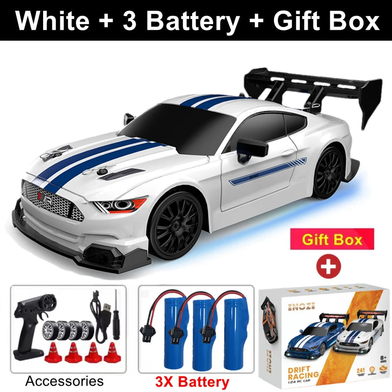 1:24 4WD RC Drift Racing Car with LED Lights – High Speed Remote Control Car