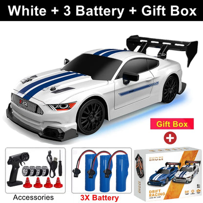1:24 4WD RC Drift Racing Car with LED Lights – High Speed Remote Control Car