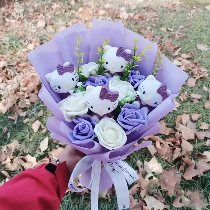 Plush Flower Bouquet with Rose Design