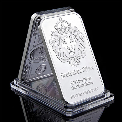 1 Troy Ounce Silver Bar with Display Case Collectible