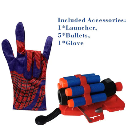 Spider Web Shooter Toy Glove Set with Foam Web Launcher