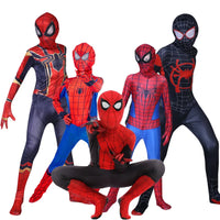 Kids Spider Superhero Costume with Mask Halloween Jumpsuit
