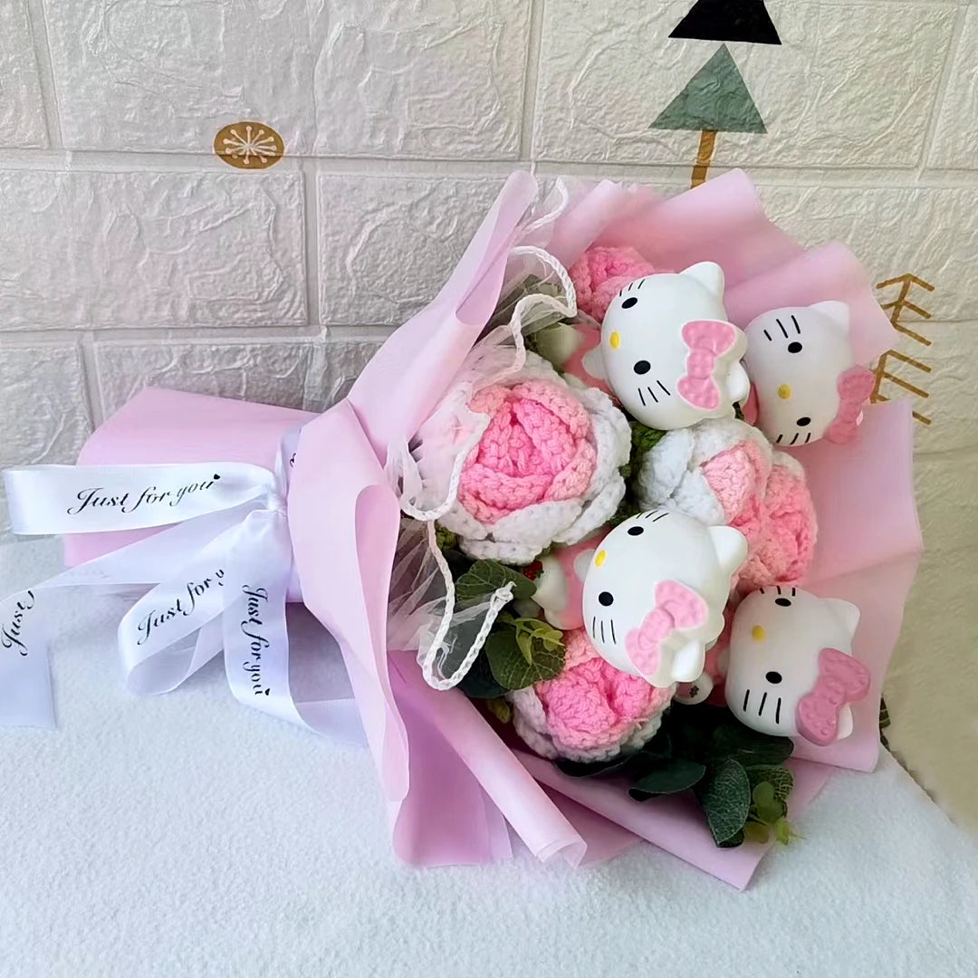 Plush Flower Bouquet with Rose Design
