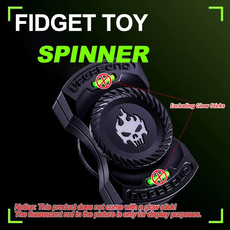 3-in-1 Metal Fidget Toy Spinner Slider Stress Relief EDC