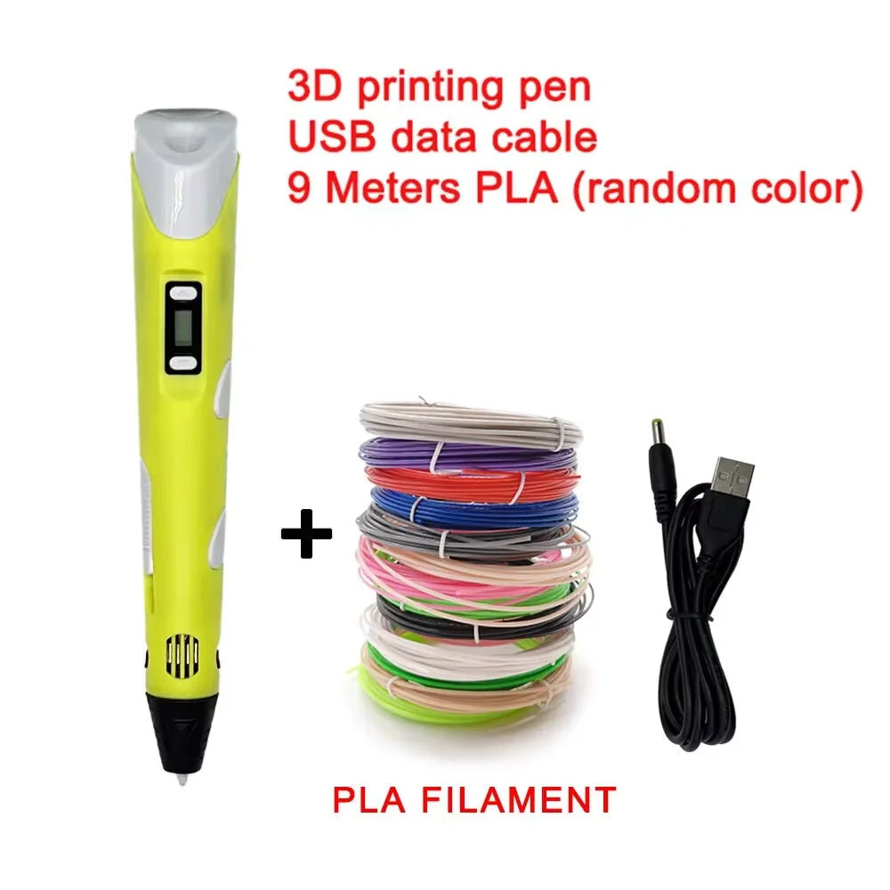 3D Printing Pen with PLA Filament for Creative Drawing