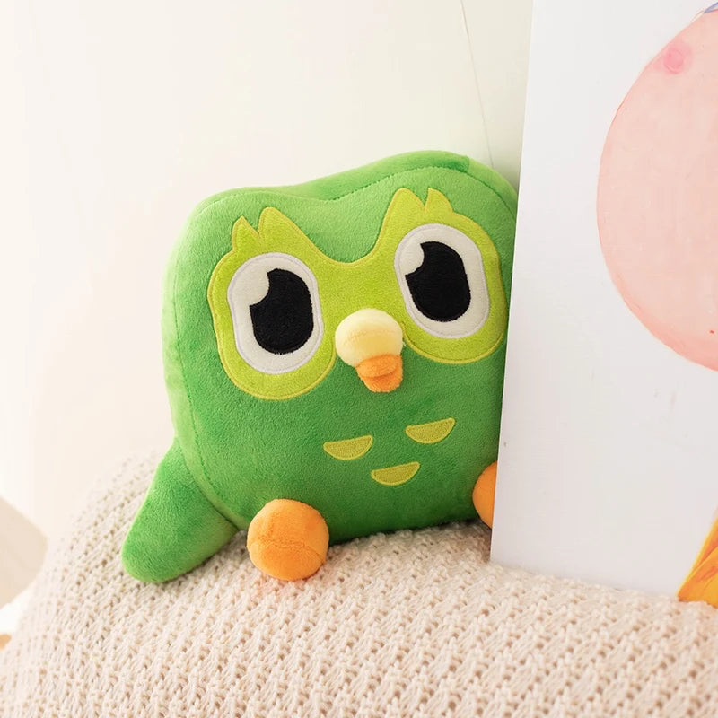 Green Owl Plush Toy – Cute Cartoon Owl Plushie Pillow 30cm
