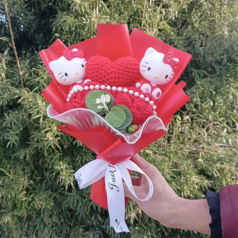 Plush Flower Bouquet with Rose Design