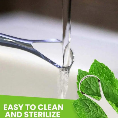 Stainless Steel Tongue Scraper Reusable Oral Hygiene Cleaner