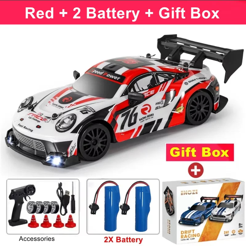 1:24 4WD RC Drift Racing Car with LED Lights – High Speed Remote Control Car