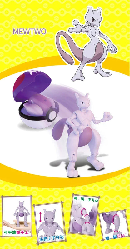 Pokémon Figure Toy Deform Poke ball Action Figure Set