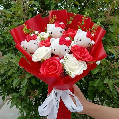 Plush Flower Bouquet with Rose Design