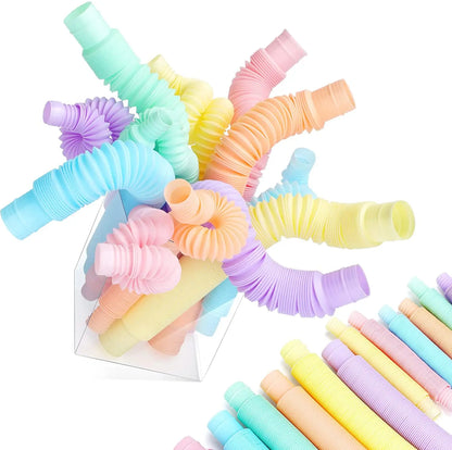 4 Pack Mini Pop Tube Fidget Toy – Stretch Sensory Tubes